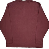 Carhartt Long Sleeve T-Shirt - XL Burgundy Cotton