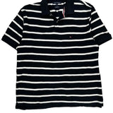 Tommy Hilfiger Striped Polo Shirt - XL Black Cotton