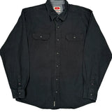 Wrangler Shirt - Large Black Cotton
