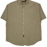 Gant Checked Short Sleeve Shirt - XL Beige Cotton
