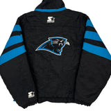 Panthers Starter Windbreaker - Medium Black Nylon