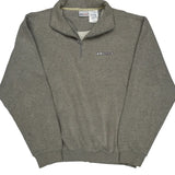 Reebok 1/4 Zip - Large Gray Cotton Blend