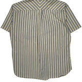 Tommy Hilfiger Striped Short Sleeve Shirt - XL Blue Cotton