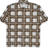 Southpole Checked Short Sleeve Shirt - Large Brown Cotton