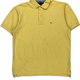 Tommy Hilfiger Polo Shirt - Large Yellow Cotton