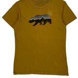 Bear Graphic Patagonia Slim Fit T-Shirt - Medium Brown Cotton
