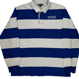 Cocalico Field Hockey Sport Tek Striped Rugby Shirt - XL Blue Cotton