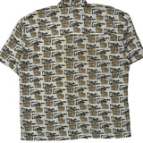 Structure Graphic Short Sleeve Shirt - Small Black Viscose