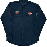 American Legend Harley Davidson Graphic Shirt - XL Blue Cotton