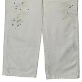 Dickies Double Knee Carpenter Trousers - 34W 32L White Cotton
