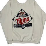 Minnesota Twins, Made In USA Fruit Of The Loom Mlb Sweatshirt - XL White Cotton Blend