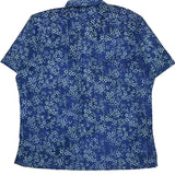 Clayton Polo By Ralph Lauren Floral Short Sleeve Shirt - XL Blue Cotton