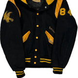 Franklin Heights Delong College Varsity Jacket - XS Black Wool
