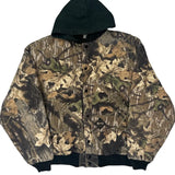 Mossy Oak Camo Bomber Jacket - Large Brown Polyester