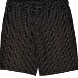 Dickies Checked Shorts - 37W 10L Gray Cotton Blend