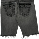 True Religion Denim Shorts - 32W 12L Gray Denim