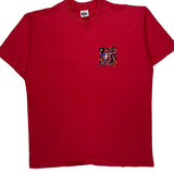 Inside Out Quiksilver Graphic T-Shirt - XL Red Cotton