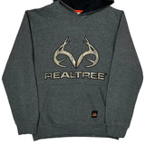 Realtree Graphic Hoodie - Small Gray Cotton Blend