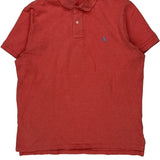 Polo By Ralph Lauren Slim Fit Polo Shirt - Large Red Cotton