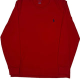 Polo By Ralph Lauren Slim Fit Long Sleeve T-Shirt - Medium Red Cotton