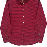 Age 14-16 Ralph Lauren Checked Flannel Shirt - Large Red Cotton