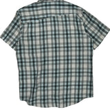Quiksilver Checked Short Sleeve Shirt - XL White Cotton