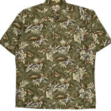 Campia Moda Floral Hawaiian Shirt - Medium Brown Cotton