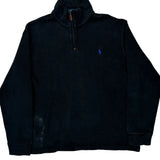Polo By Ralph Lauren 1/4 Zip - XL Black Cotton