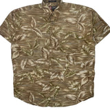 Chaps Ralph Lauren Hawaiian Shirt - Large Brown Cotton