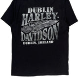 Dublin, Ireland Harley Davidson Graphic T-Shirt - Large Black Cotton