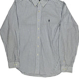 Ralph Lauren Checked Shirt - Large Blue Cotton