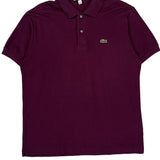 Lacoste Polo Shirt - Large Purple Cotton