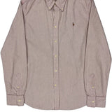 Ralph Lauren Striped Shirt - Large Red Cotton