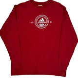 Adidas Graphic Long Sleeve T-Shirt - XL Red Cotton