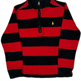 Age 6 Polo By Ralph Lauren Striped 1/4 Zip - XS Black Cotton