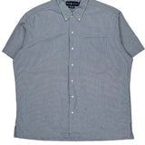 Bob Camp Ralph Lauren Checked Short Sleeve Shirt - Large Blue Cotton