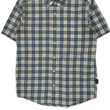 Patagonia Checked Short Sleeve Shirt - Medium Cream Cotton