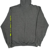 Carhartt Spellout Hoodie - Large Gray Cotton Blend