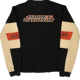An American Legend Harley Davidson Spellout Long Sleeve T-Shirt - Small Beige Cotton