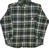 Carhartt Checked Flannel Shirt - XL Green Cotton