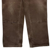Carhartt Double Knee Carpenter Pants - 32W 31L Brown Cotton
