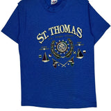 St. Thomas U.S. Virgin Islands Tee Jays Graphic T-Shirt - Medium Blue Cotton Blend