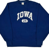 Iowa Unbranded College Sweatshirt - XL Blue Cotton Blend