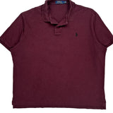 Polo By Ralph Lauren Polo Shirt - Large Burgundy Cotton