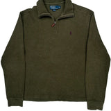 Polo By Ralph Lauren 1/4 Zip - Medium Green Cotton