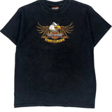 Harley Davidson Graphic T-Shirt - Medium Black Cotton