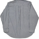 Chaps Ralph Lauren Striped Shirt - XL Blue Cotton