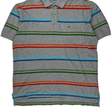 Tommy Hilfiger Striped Polo Shirt - XL Gray Cotton