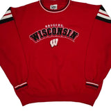 Wisconsin Badgers Lee Sport College Sweatshirt - XL Red Cotton