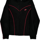 Nike Striped Track Jacket - Medium Red Polyester